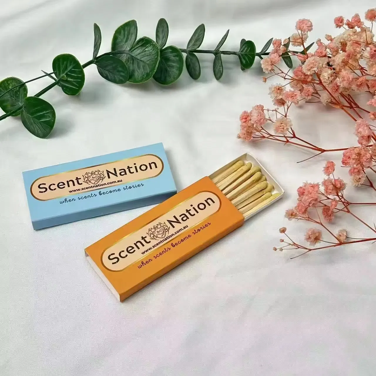 Cigar 3 Inch Candle Incense Wood with Logo Safe Hotel Bulk Factory Custom Box Matches