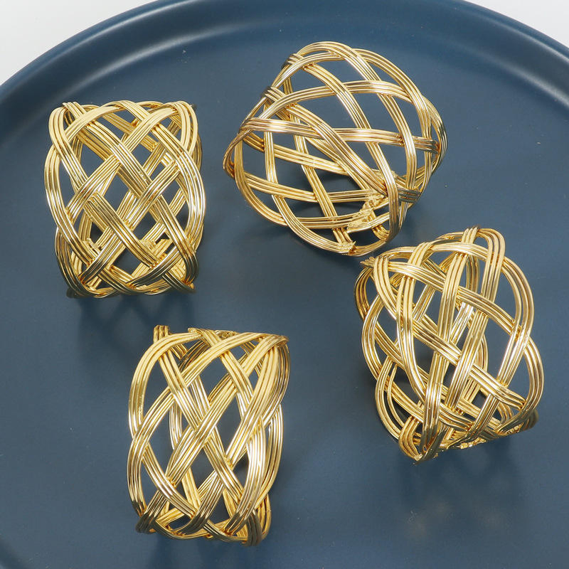 Metal Napkin Rings Multipurpose Serviette Buckles for Party