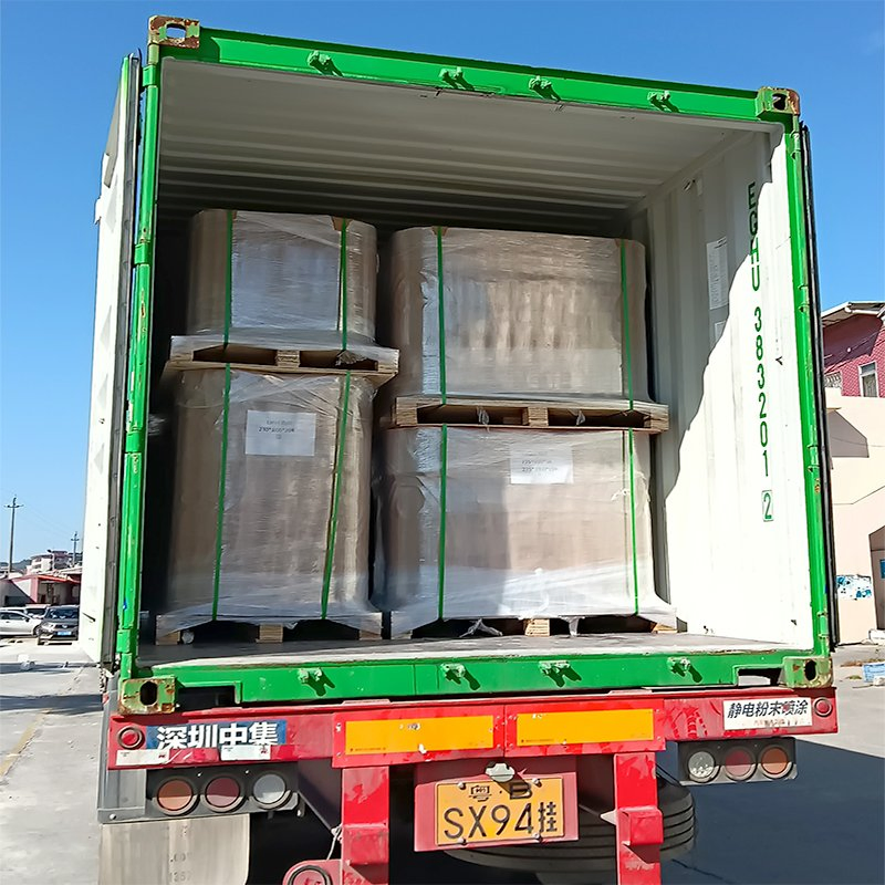 Black Glue Semi Gloss Paper Large Roll of Self-Adhesive Label Sticker Raw Materials for Packaging