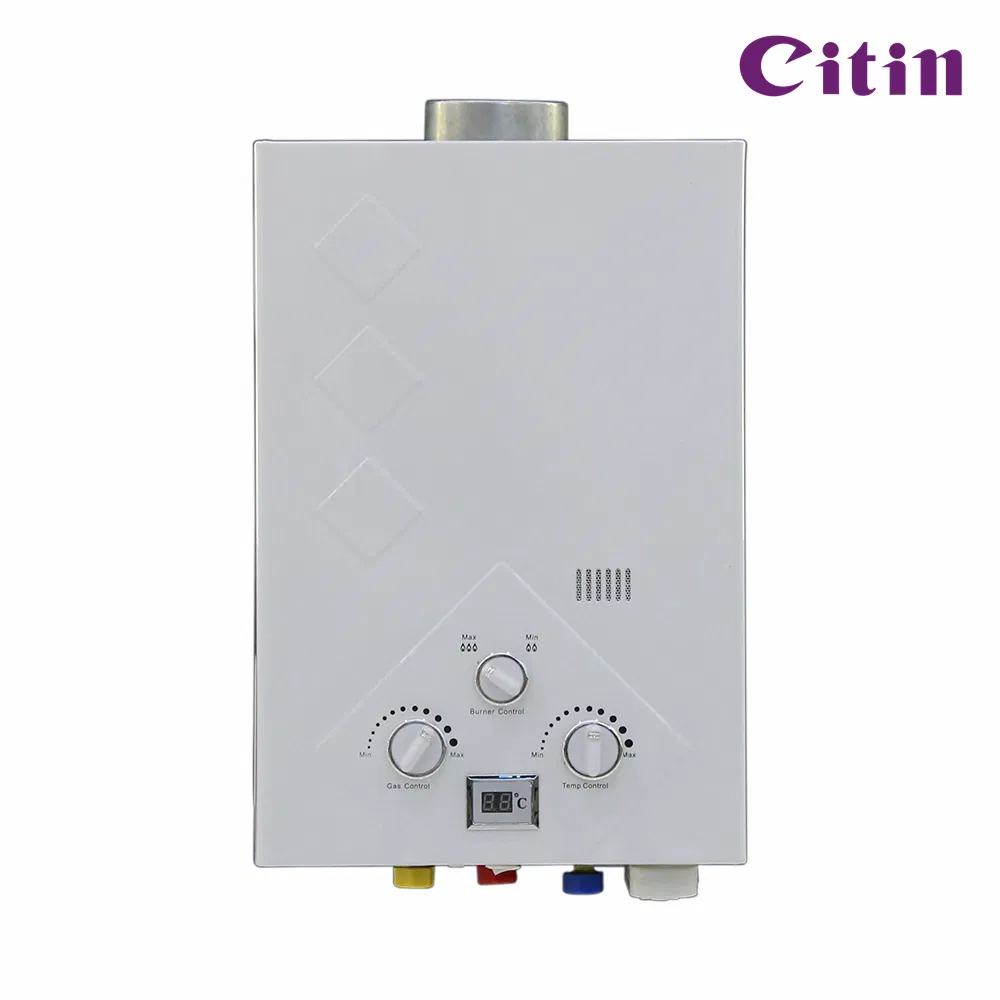 Compact Flue Type Gas Water Heater with Knob Control Features