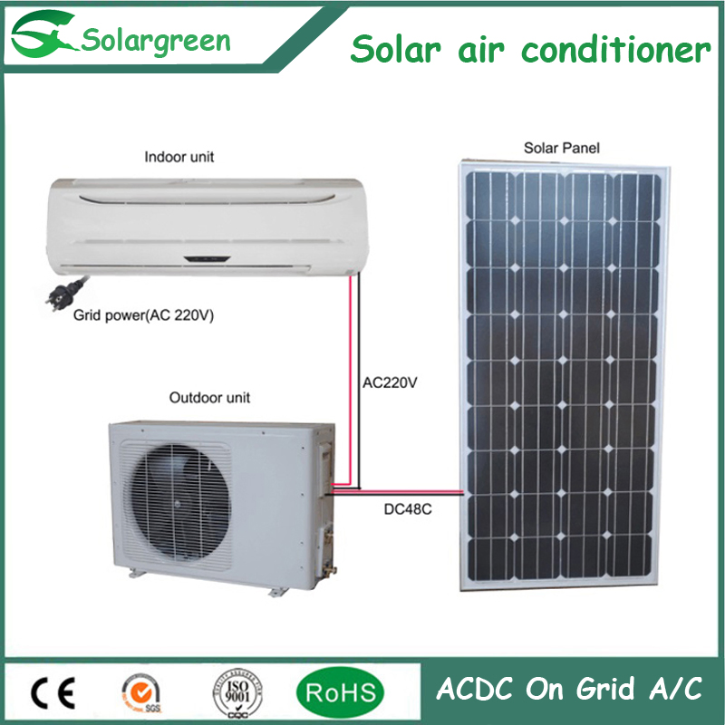 High Efficiency Low Price Acdc on Grid Solar Air Conditioner