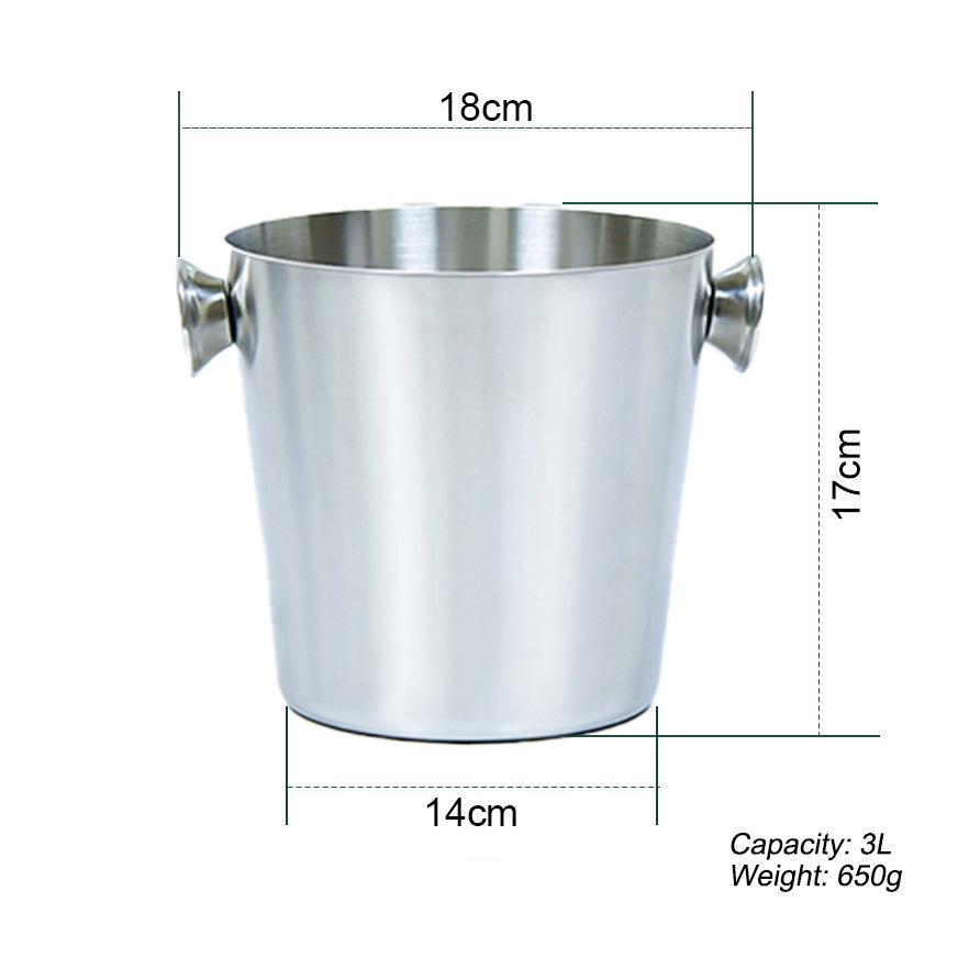 Luxury Stainless Steel Ice Bucket Outdoor Wedding Bar Equipment Insulated Cooler