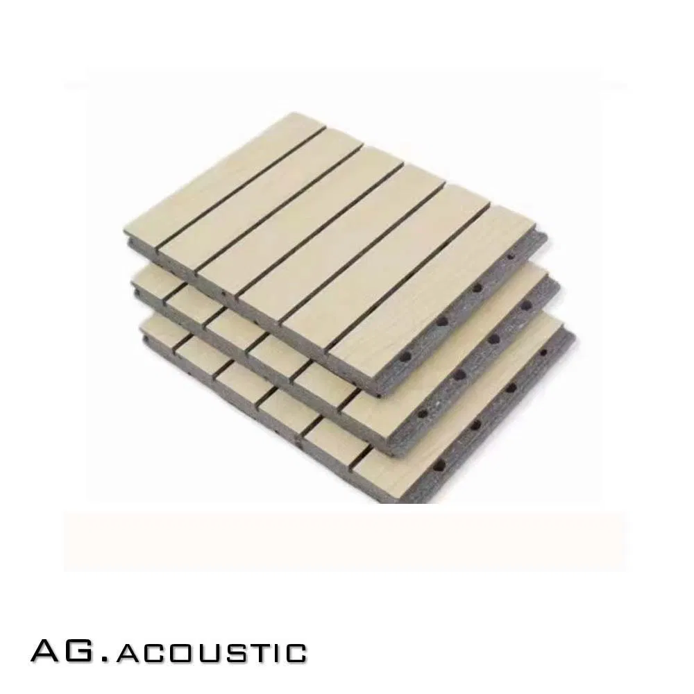 AG. Acoustic Decorative Material Grooved Ceiling Tiles Wooden Timber Slated Wall Panels