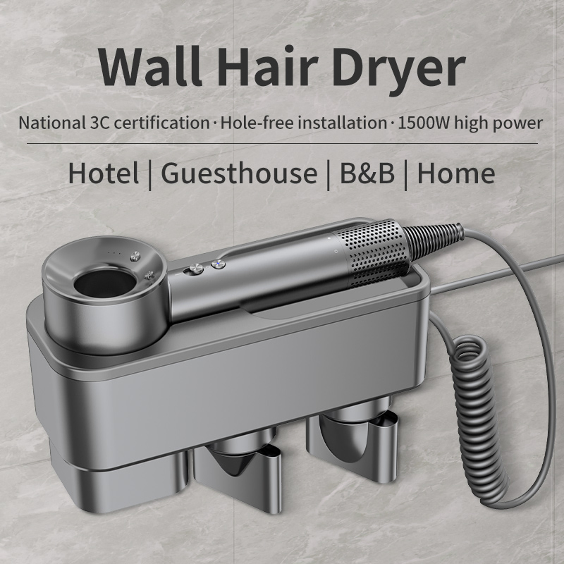 Wholesale Smart Home Wall-Mounted Hair Dryer One-Touch Temperature Control Button Control of Wind Speed Safe Operation
