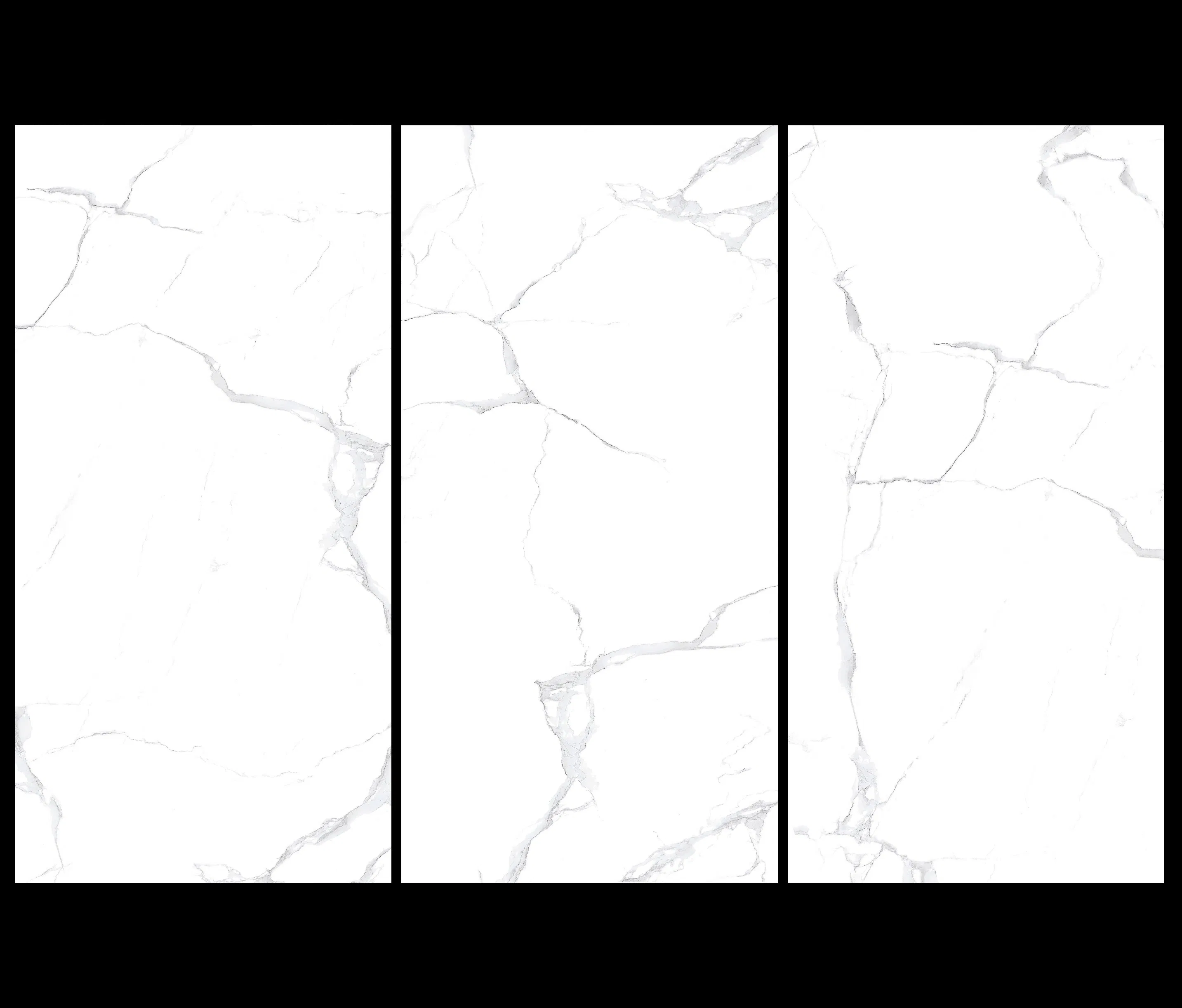 Foshan Decoration White Color 600X1200mm Full Body Glazed Polished Porcelain Marble Floor Tile