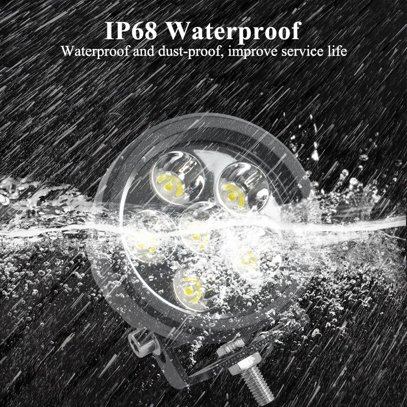 Круглый светодиодный фонарь 18W для авто, 12-24В