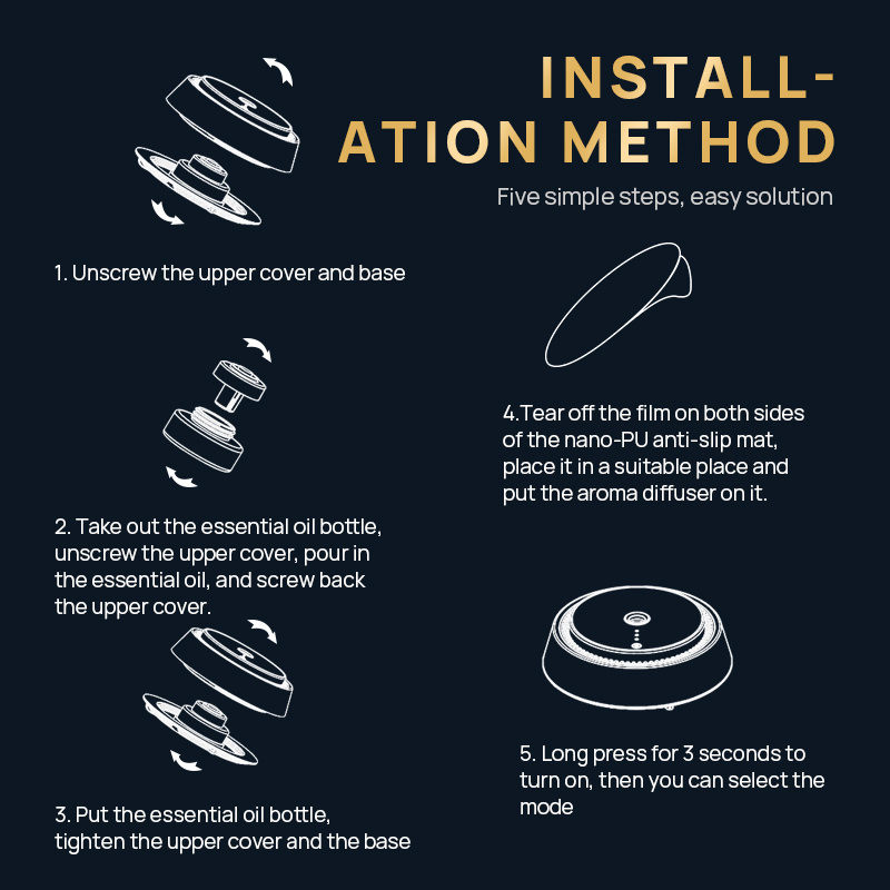 Wholesale Mini USB Portable Car Bluetooth Air Freshener Purifier Aroma Scent Essential Oil Humidifier Diffuser Fragrance Machine