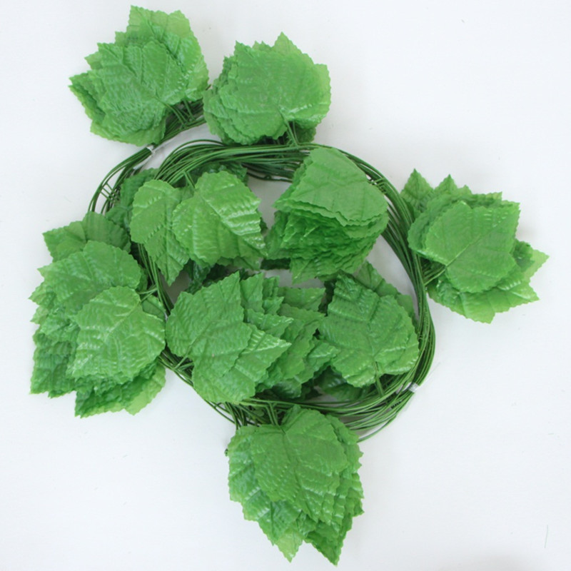 Растения искусственные виноградные лозы ротанг настенные