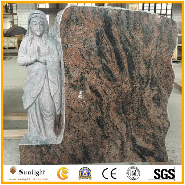 Aurora Pet/Baby Granite Headstone/Tombstones with Carved Rose Design