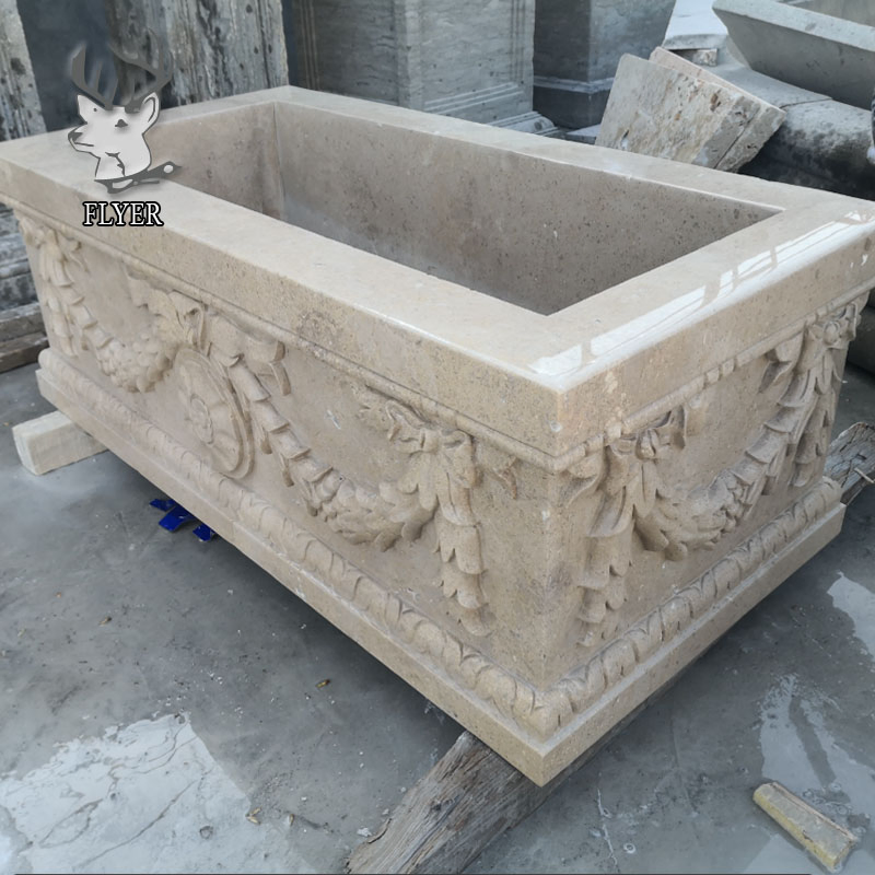 Мраморная ванна ручной работы, отдельно стоящая