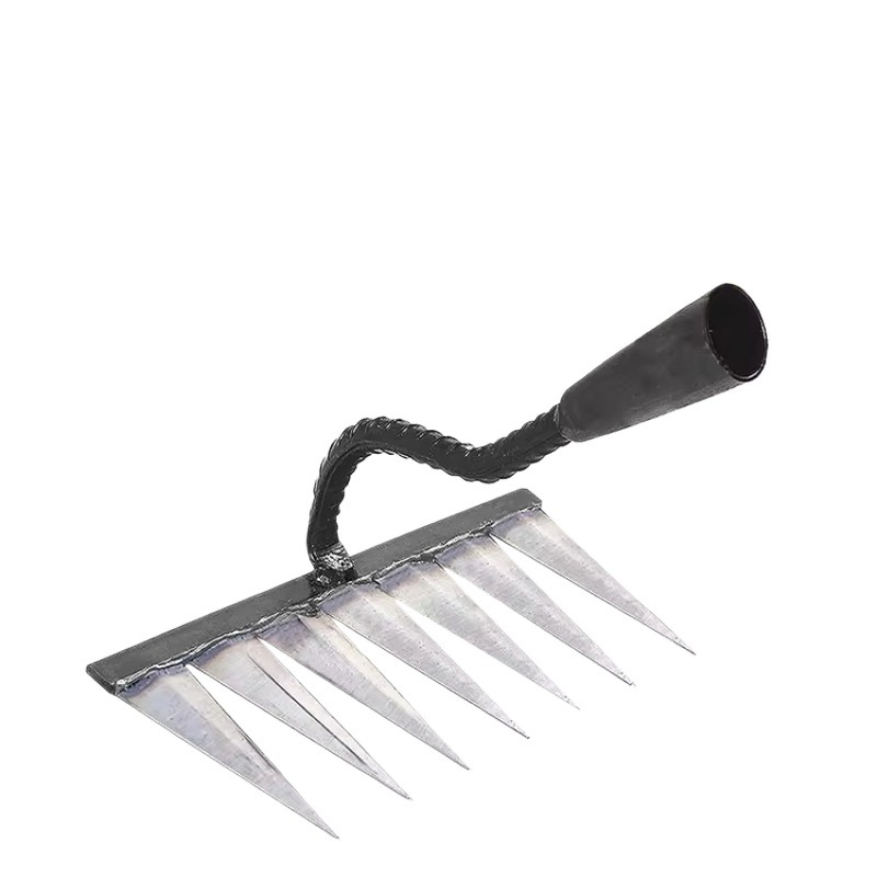 Factory Outlet Carbon Steel Multifunctional Professional Weeding Tools Durable Garden Rake