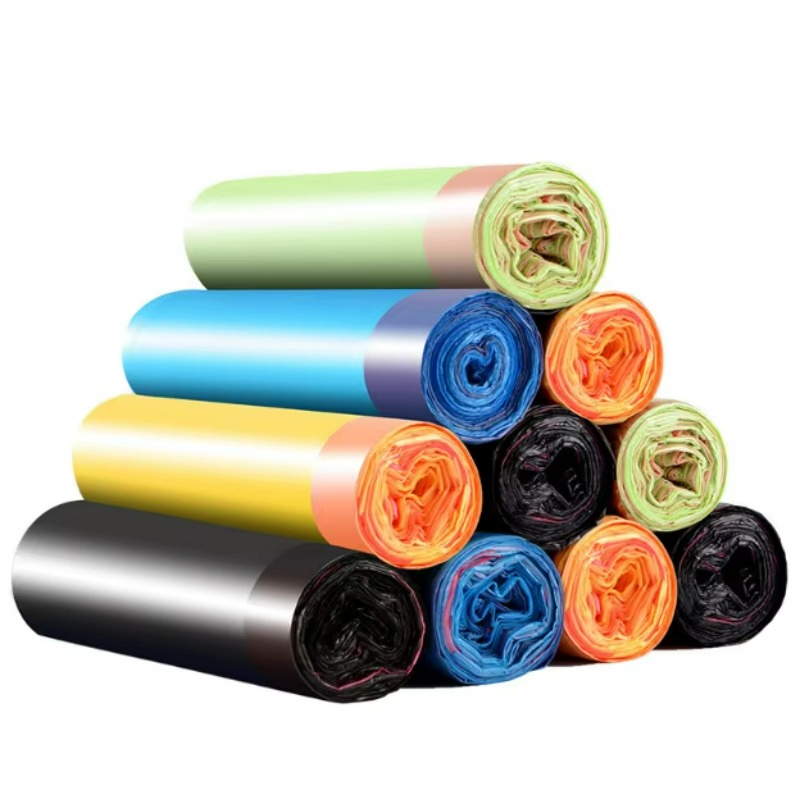 Promotional Multiple Repurchase PE 5-Roll Drawstring Household Ultra Strong Kitchen Trash Bags