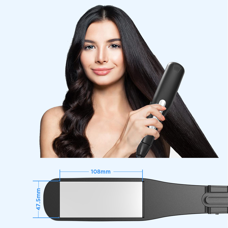 2-in-1 Professional Adjustable Temperature PTC Quick Heating Straightener and Curling Iron