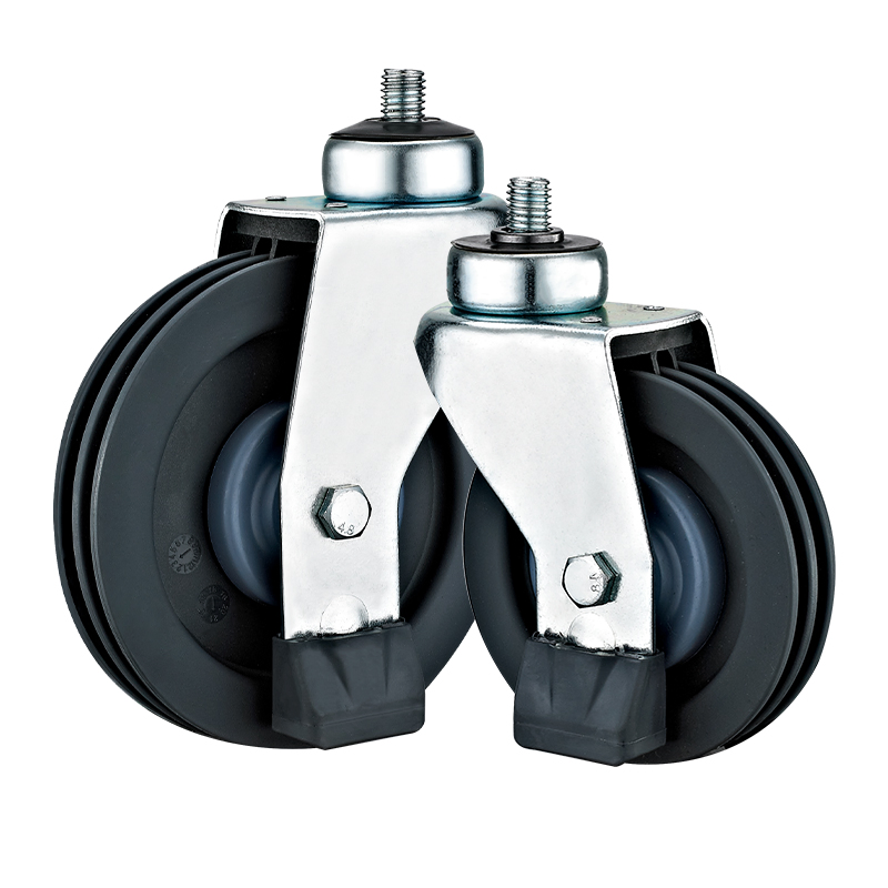 4'' 5'' PU Trolley Wheels Casters for Market Shopping Cart Two/Three/Four -Disks PU Elevator Castors Supermarket Trolley Wheels