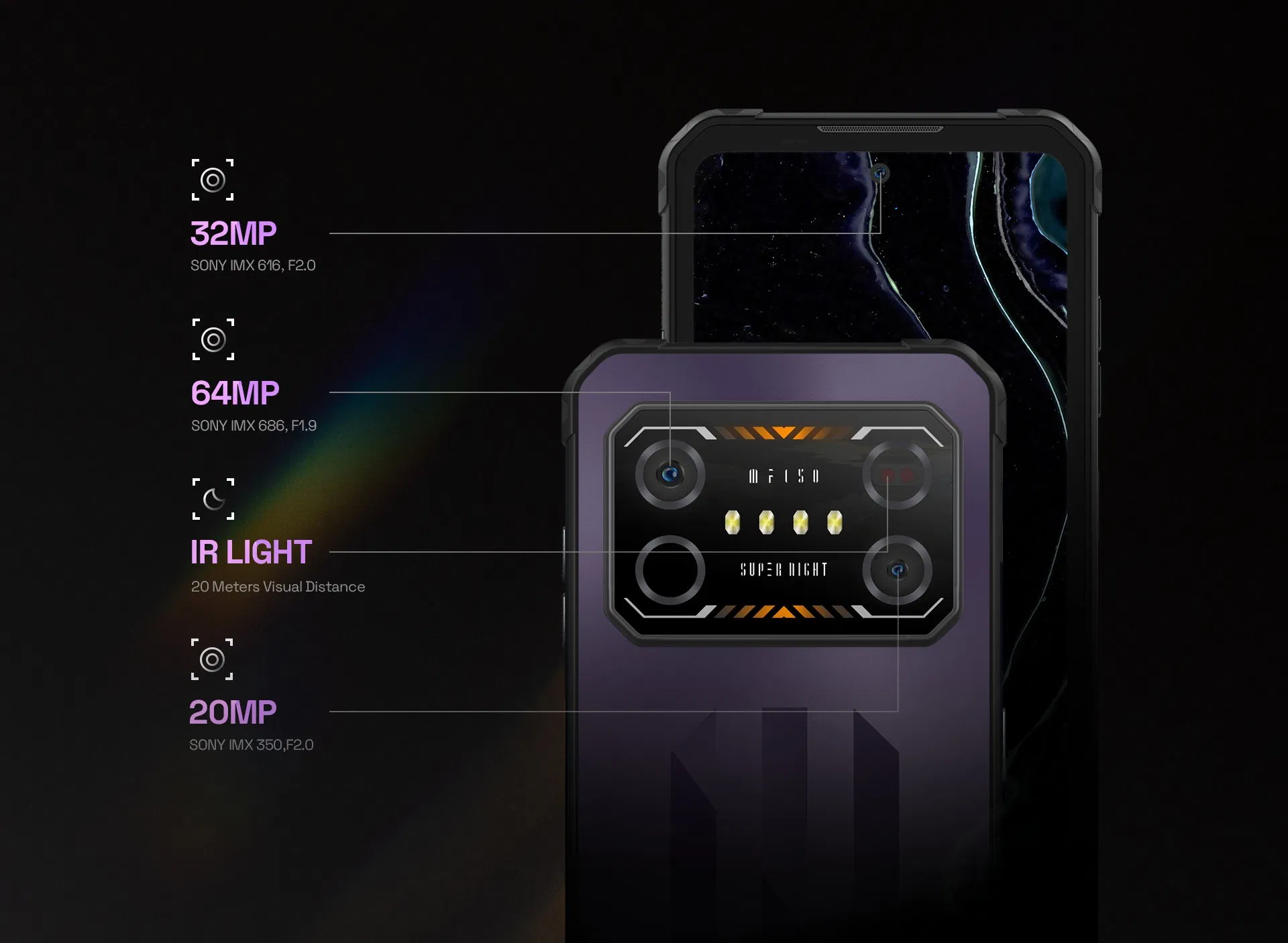 Смартфон Android 6.8 дюймов, водонепроницаемый