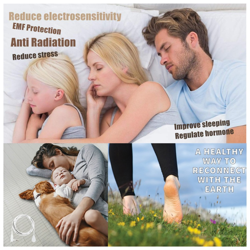 100% Pure Silver Fiber Earth Grounding Flat Sheets for Wellness Customized Queen Size