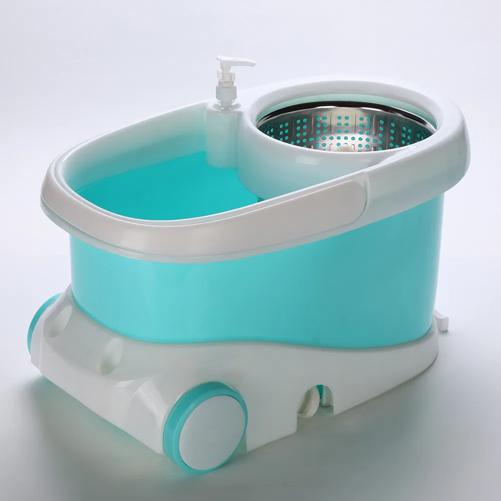 Household Clean Tool 360 Degree Easy Clean Microfiber Spin Mop for Floor Cleaning Household Cleaning Product 360 Replacement Spin Mop with Stainless Steel Bucke