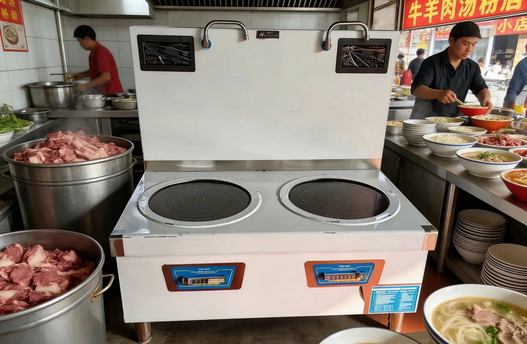 Commercial Industrial Kitchen, Restaurant, Hotel Single-Head and Double-Head Electric Hot Pot