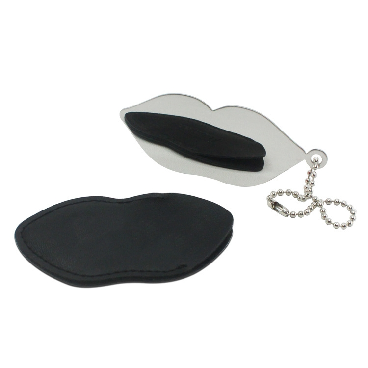 Single Side Mouth Shaped Stainless Steel Cosmetic Mirror
