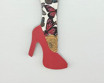 Reusable Double Sided Manicure Tool Nail Styling Buffer Professional Leg Shape Printing Pattern Nail File