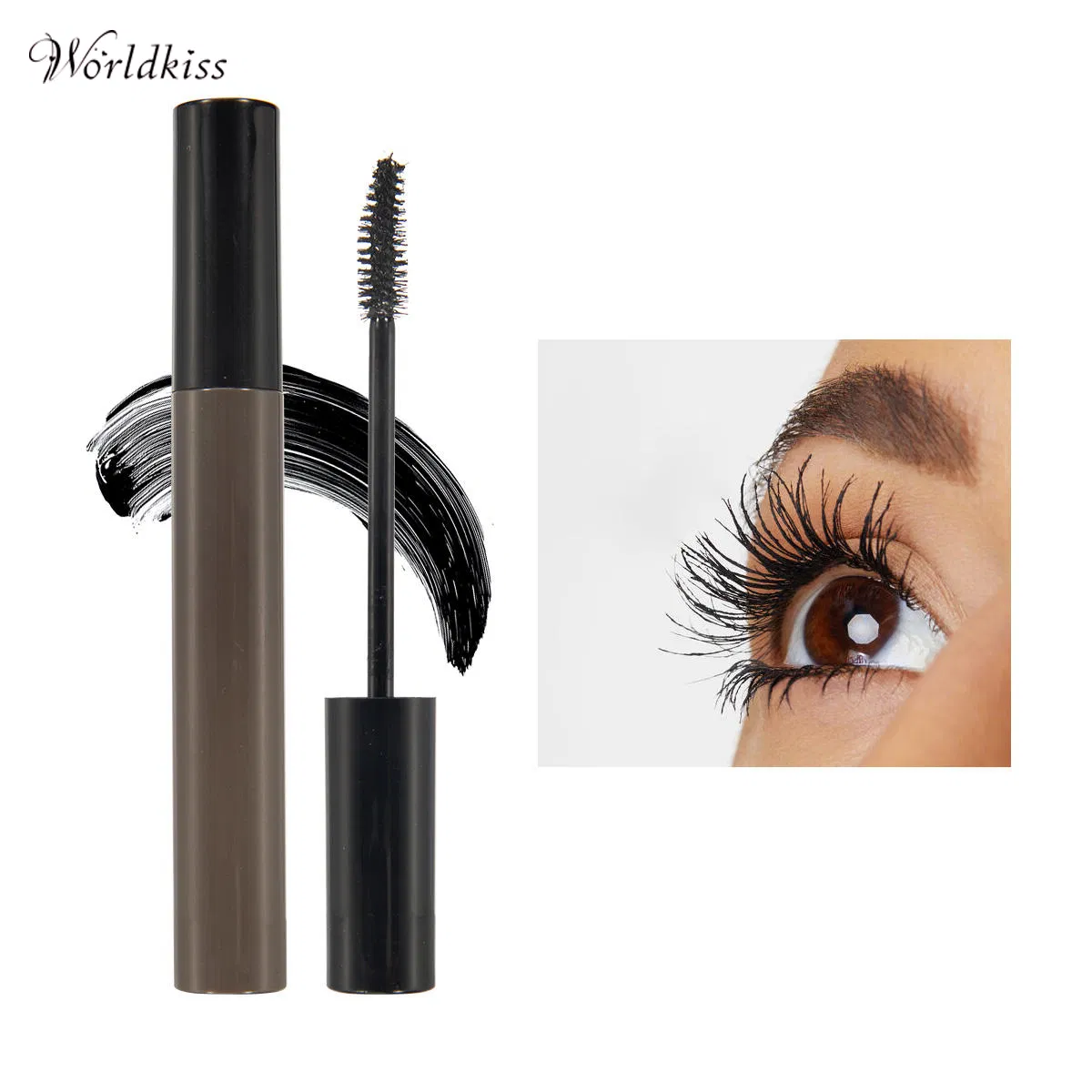 4D Silk Fiber Mascara Waterproof Volumizing Curling Smudge Proof Long Lasting