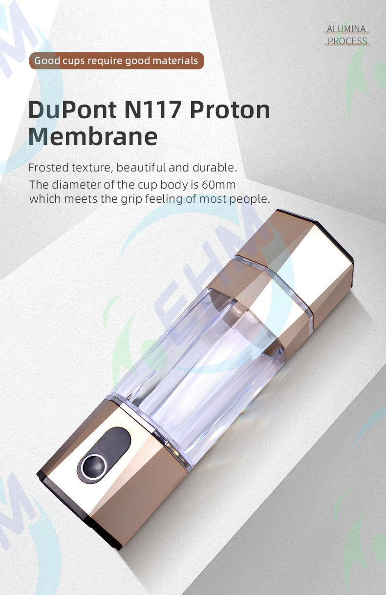 Hydrogen Rich Water Bottle Hydrogen Pem Hydrogen Water Cup 200ml 4000ppb+ Antioxidant Portable Hydrogen Water Flask