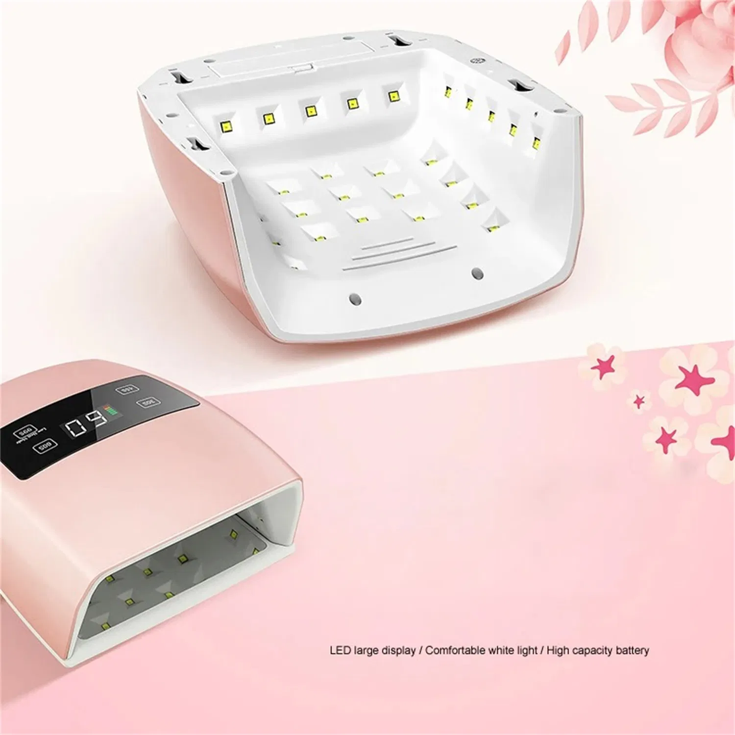 Wholesale New Nail Salon 96W UV LED Nail Lamp Nail Dryer Rechargeable Lamp Cordless LED UV Professional Lamp
