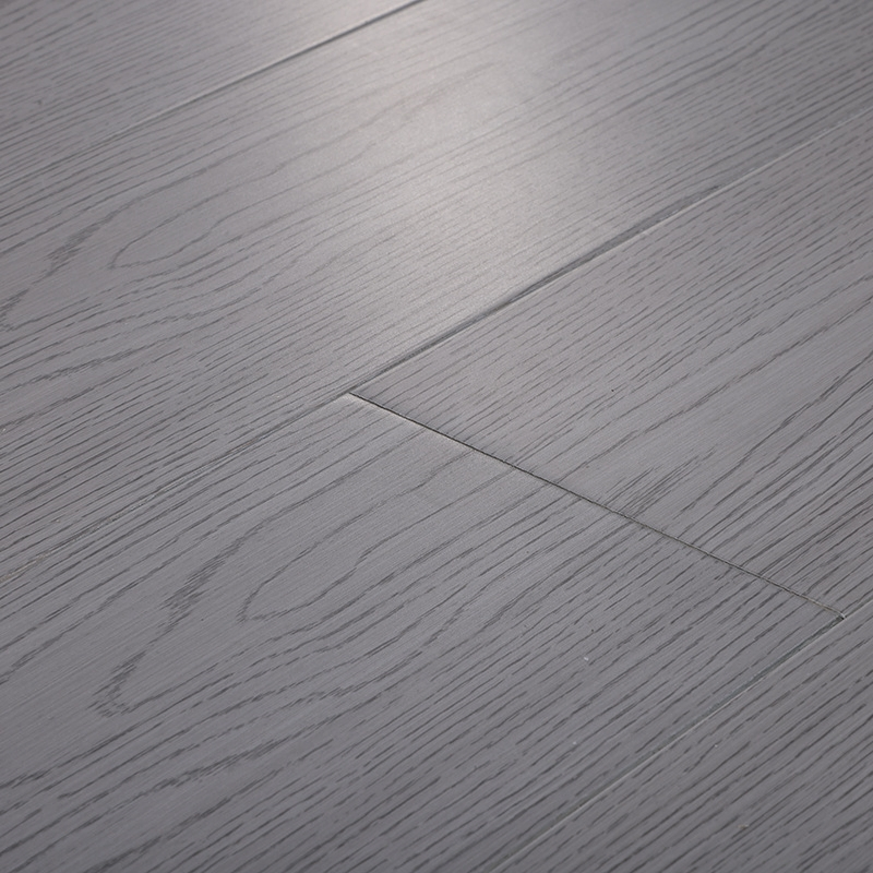 Nordic Style Flat Buckle White Oak Solid Wood Floor 0783
