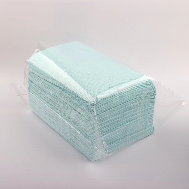 Factory Supply Disposable PE Film Coated Paper Waterproof Dental Bibs