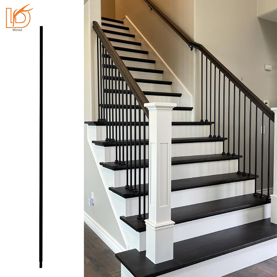 Hot Selling 1/2"*44" Hollow Square Straight Iron Baluster for The Apartment Staircase