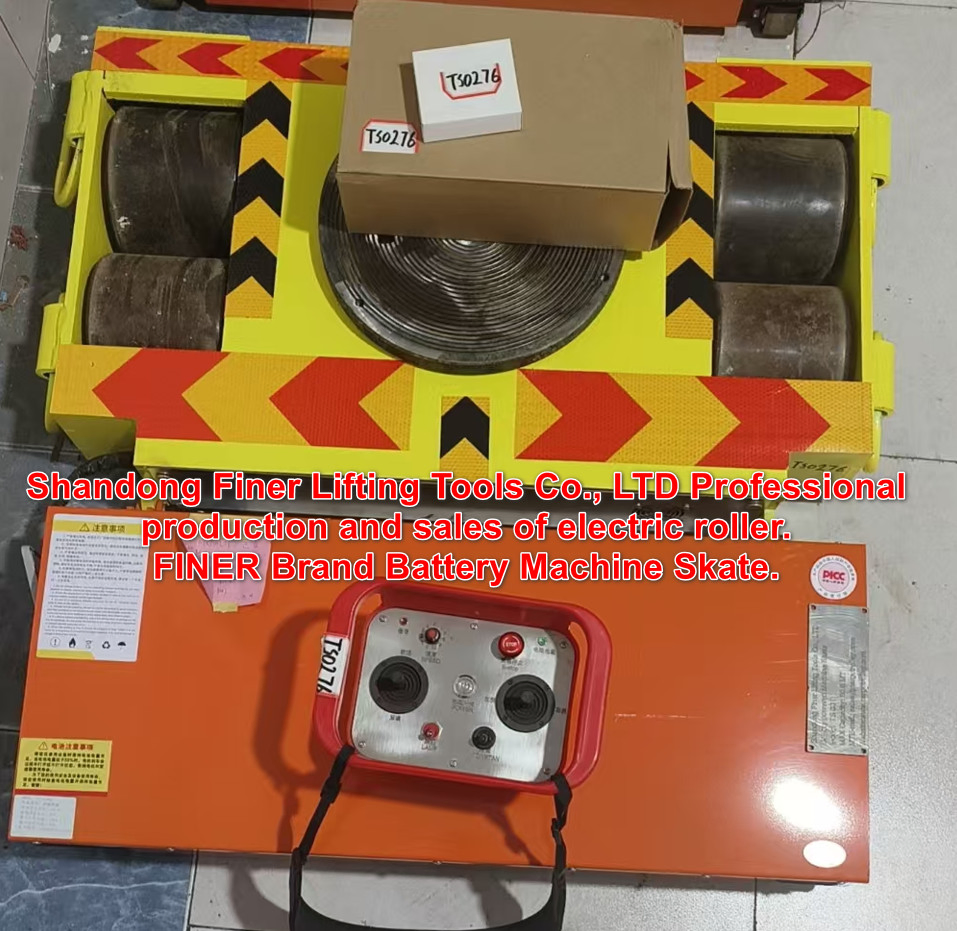 Remote-Controlled Machine Skates with Emergency Timely Braking System Battery-Powered Machinery Rollers for Electronic Manufacturing Facilities