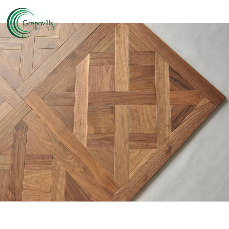 Natural Walnut Wood Tiles Flooring/Versailles Walnut Parquet Flooring/Walnut Wood Flooring