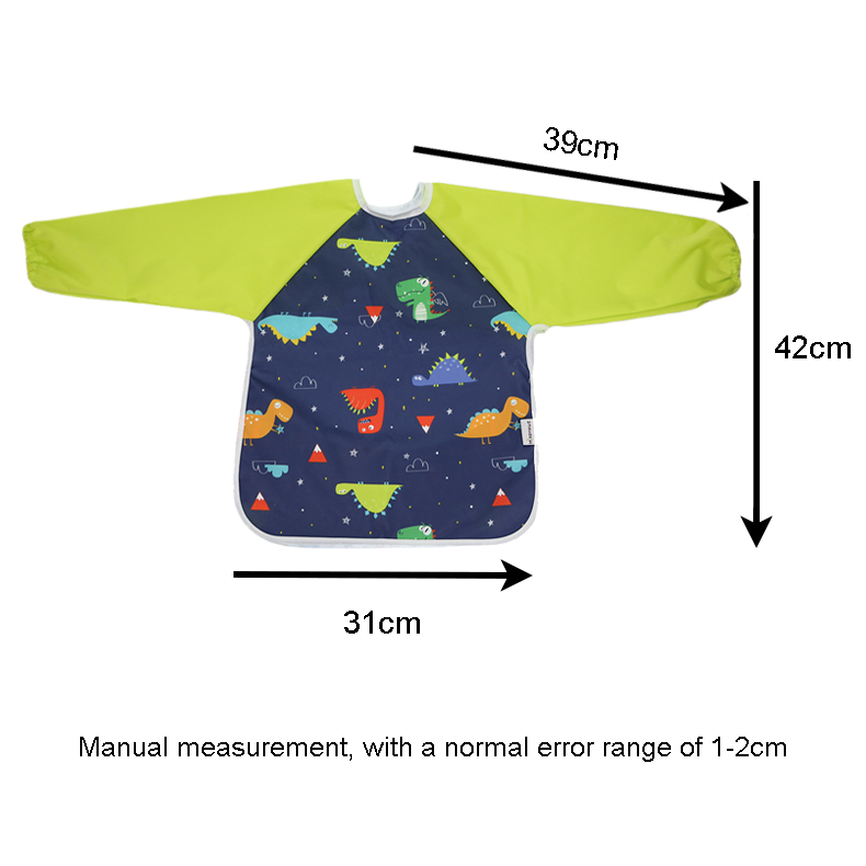 Catcher Sleeved Apron Pocket Toddler Soft Bib Smock
