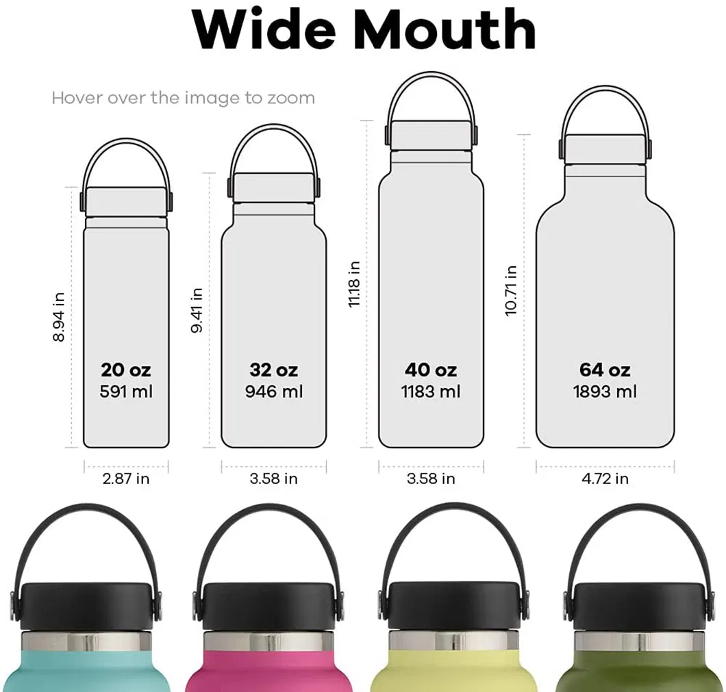 18/8 Stainless Steel Customized Logo Vacuum Thermos Insulated Travel Water Bottle
