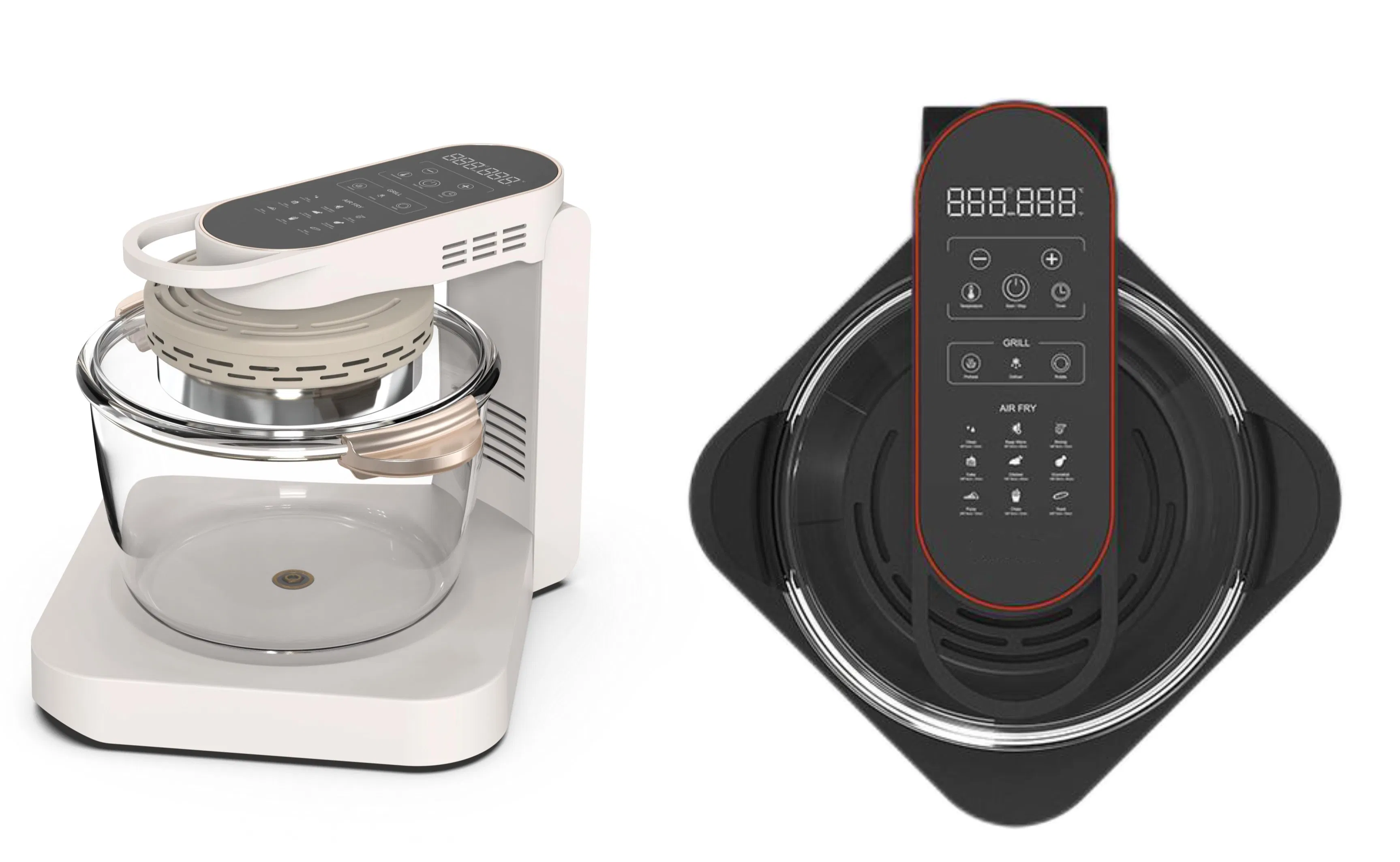 Smokeless Touch Control Multifuctional Electric Air Fryer Rotary Baking BBQ Grill