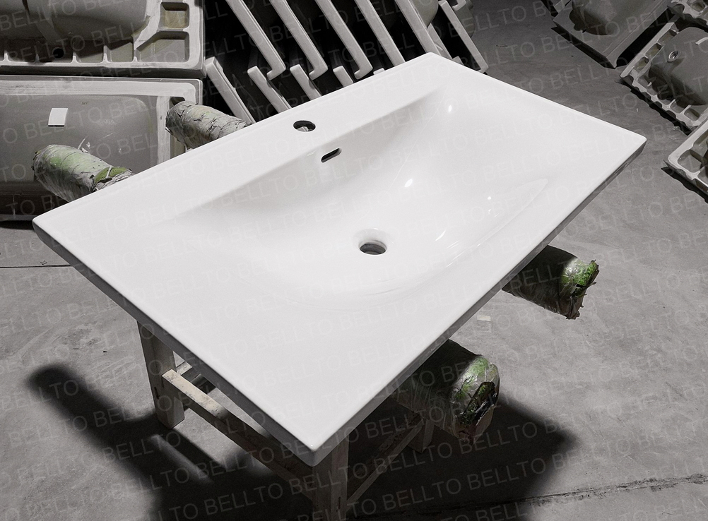 20 inches depth Glossy Surface Modern Popular Bathroom vanity Basin