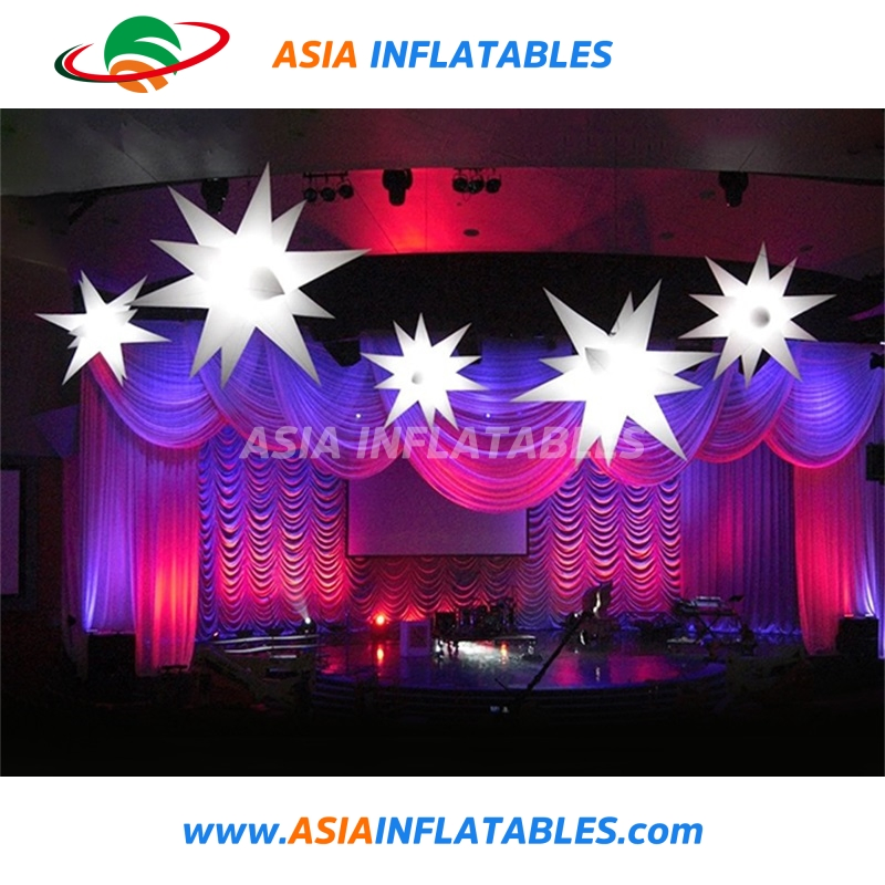Party Decoration LED Star Light Inflatable Hanging Lighting Inflatable Star for Activity