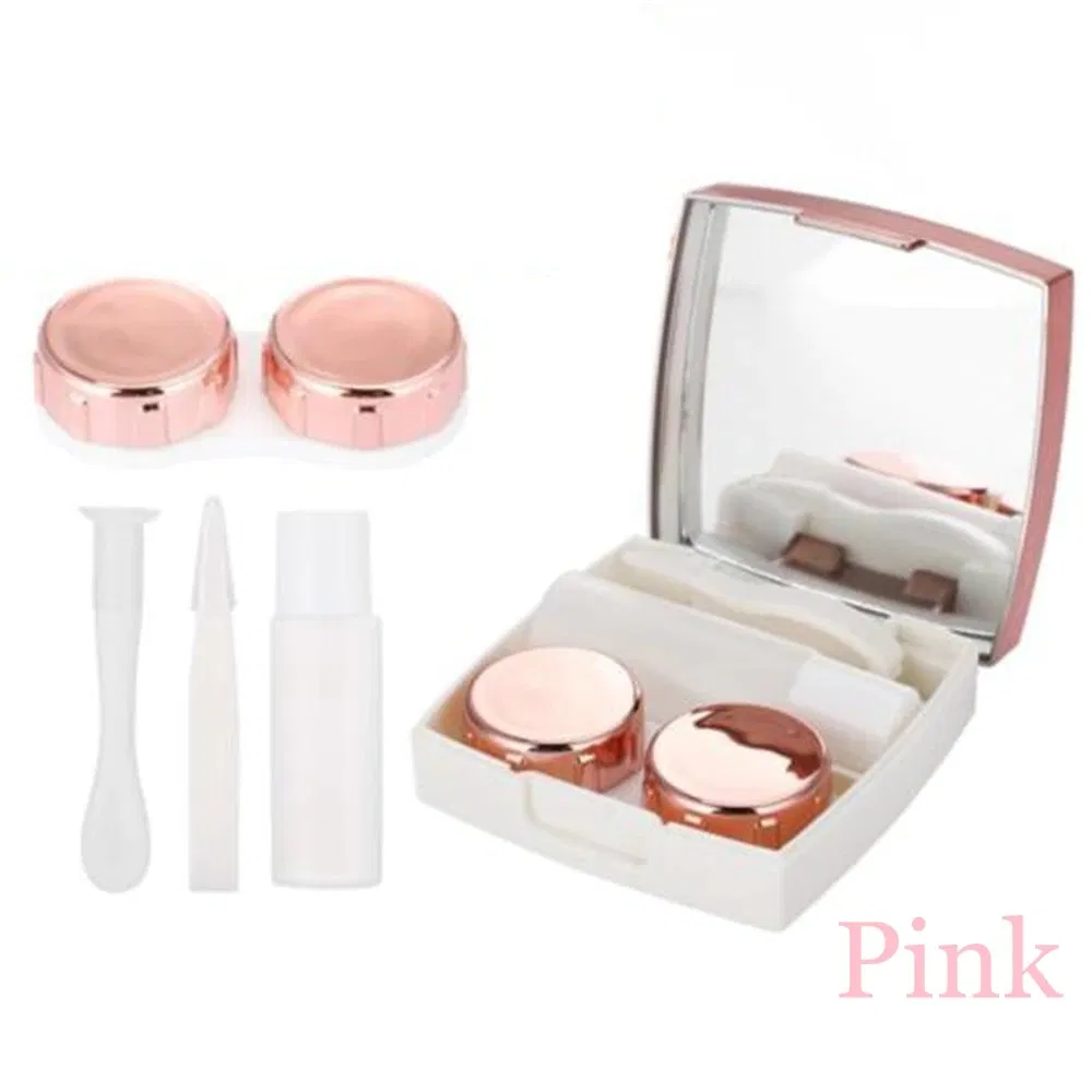 1PC Contact Lens Case Square Travel Portable Solid Color Lens Cover Container Holder Storage Eye Contacts Lenses Case
