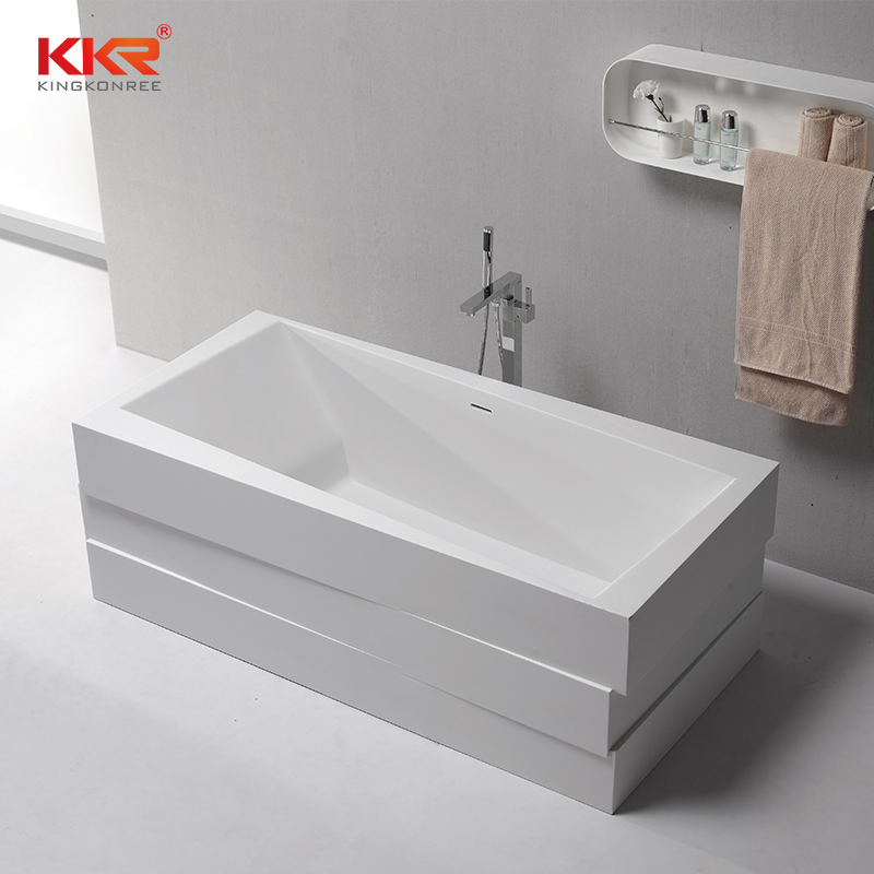 Matt and Glossy Free Standing Acrylic Bathtub Heavy Stone Bathtub (KKR-B072)