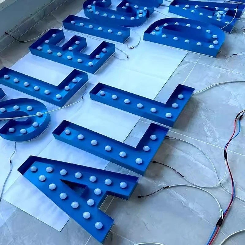 Factory Price Customized Outdoor LED Giant 3D Letters a-Z Metal Luminous RGB