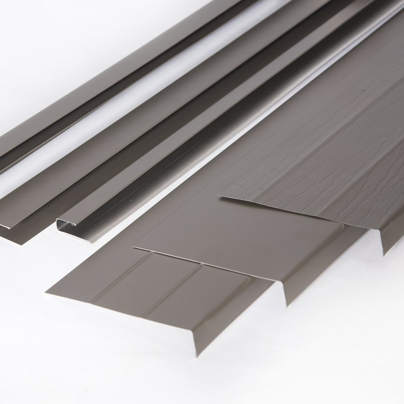 10 FT X 8inch Aluminum Fascia Cover in Brown