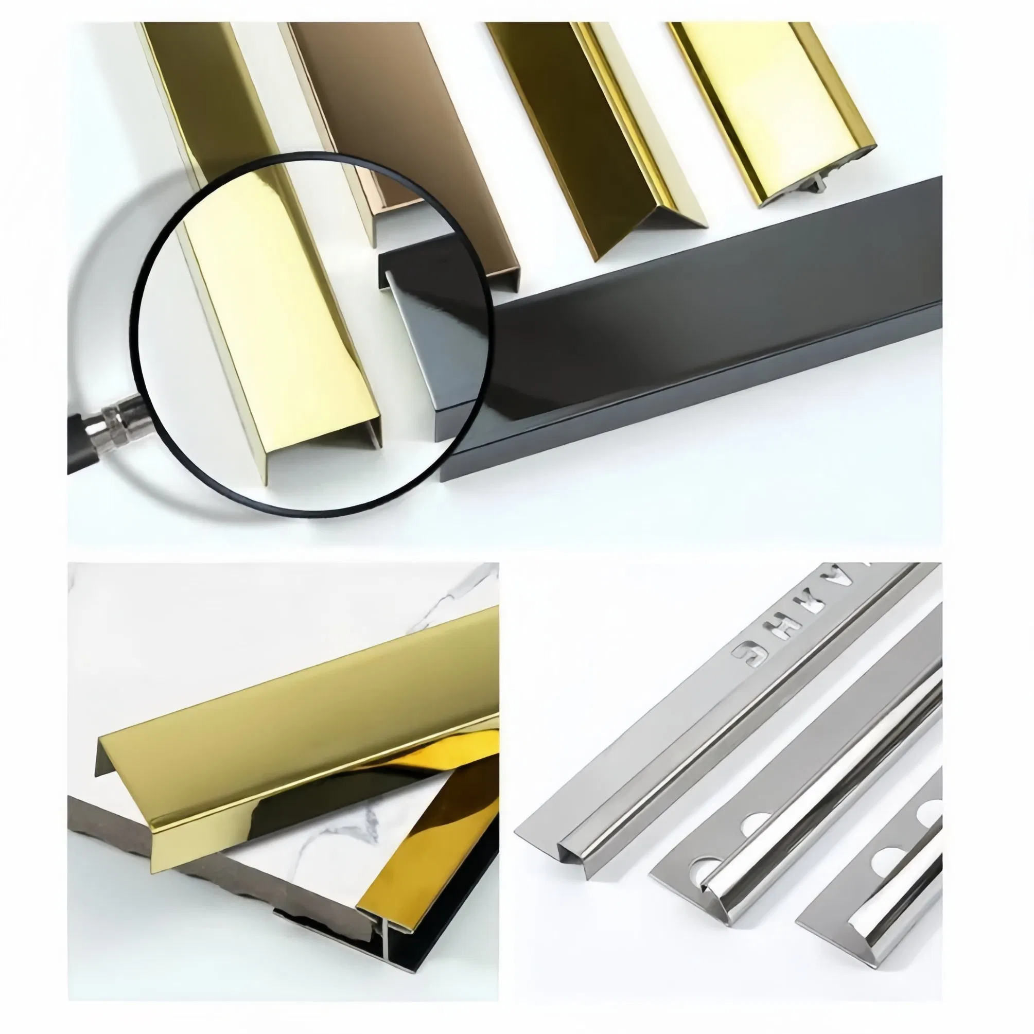 Decorative Edge Corner Aluminum Profile Tile Trim for Ceramic Flooring