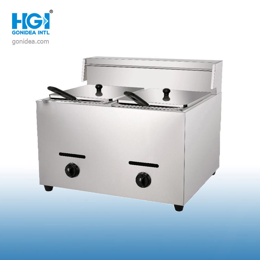 Fast Food Commercial Stainless Steel Gas Deep Fryer GF-82