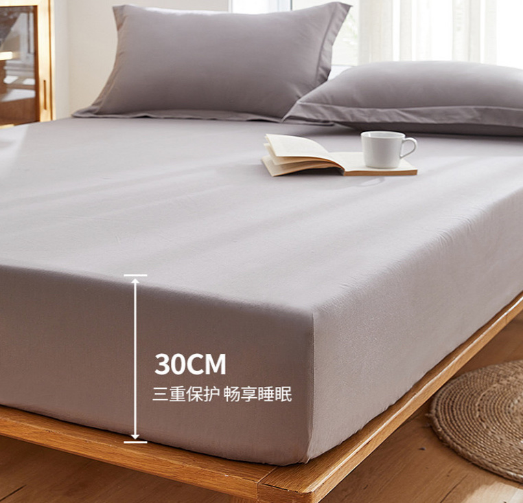 Cotton Pure Color Bed Cap Single Cotton Bedspread Single Double Mattress Cover Wholesale