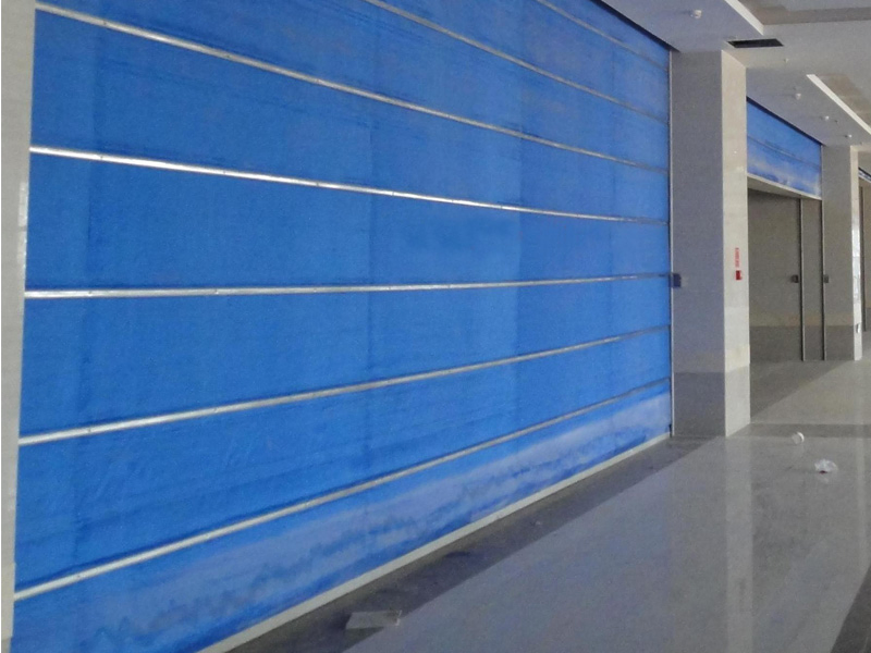 Remote Control Fire Rated Roller Shutter Doors Fabric Fireproof Door