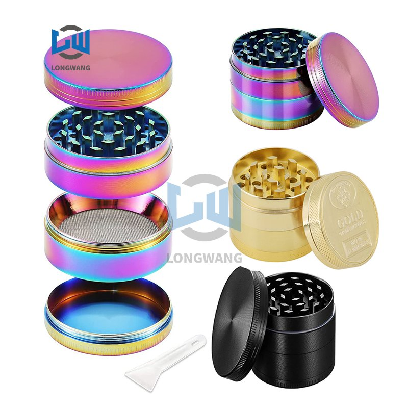 Thickened Double-Layer Aluminum Anodizing CNC Machining 62mm Grass Grinders Smoke Grinder