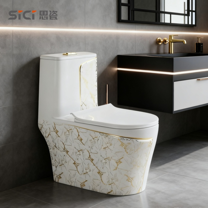 Modern Sanitary Ware Ceramic Bathroom Toilet Set One Piece Marble Basin Toilet