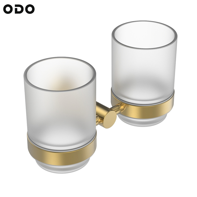 Стакан для ополаскивателя рта с держателем, PVD золото