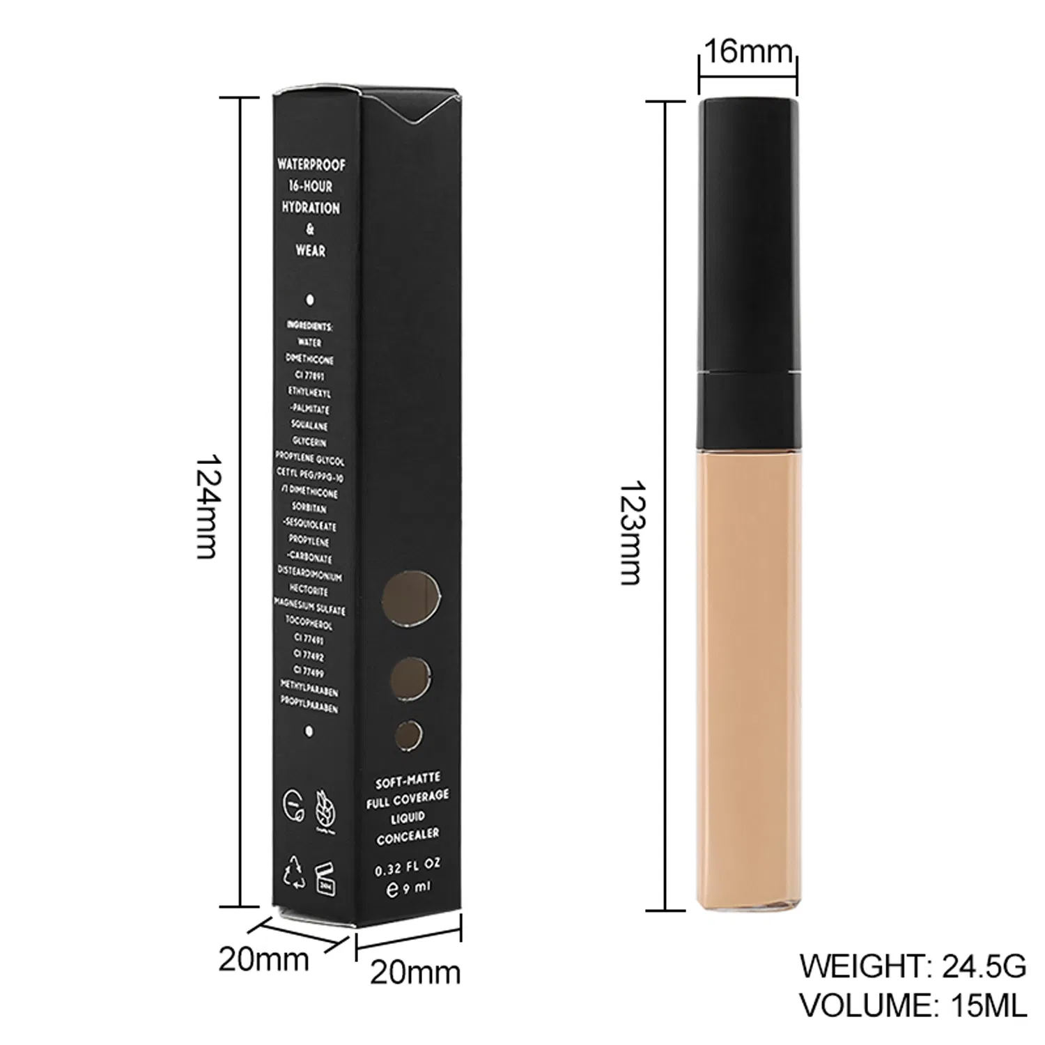 6 Colors Lasting Hydrating Concealer Without Logo Concealer Wholesale Makeup in Stock