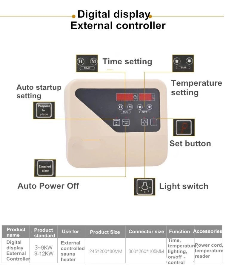 Цифровой контроллер для сауны Getsea GS-CON11